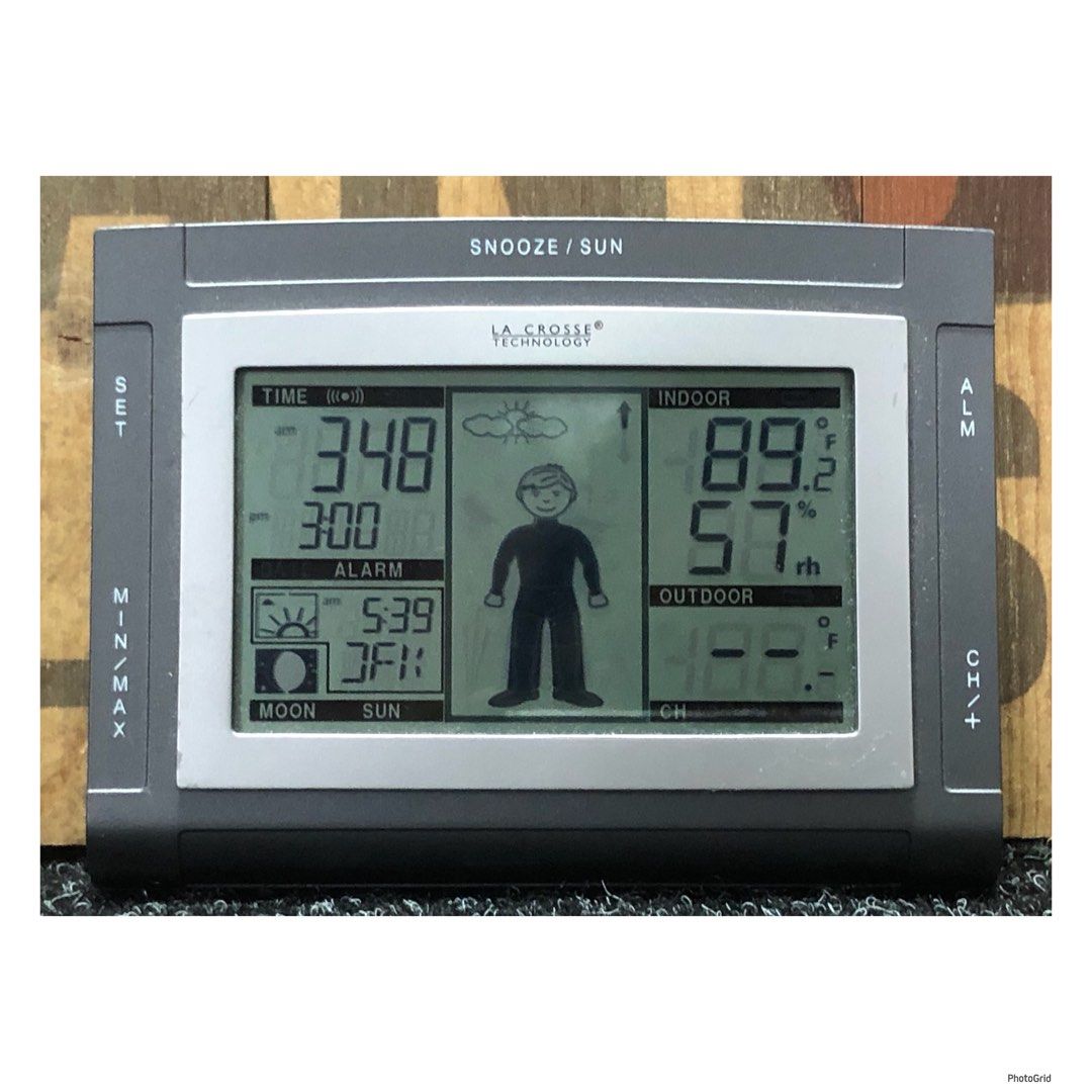 La Crosse Wireless Sun/Moon Station only (Category: Clocks) located in Pasig City. Submitted by califinestcollectibles (Listing ID 1429248494, Image 2). Description: La Crosse Wireless Sun/Moon Station only EL#640 Unit Only No Box No Battery Original/Authentic From USA Actual and Detailed Pictures are Posted Pick Up at One Oasis condominium ortigas extension pasig city Or Delivery via Lalamove,Jnt, LBC cod/cop JNT (payment first basis,gcash) THAN