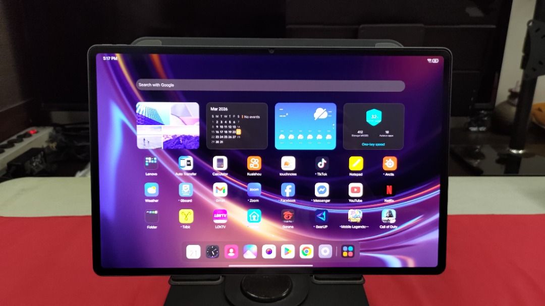 Android Tablet Lenovo Legion for Sale (Category: Laptops & Notebooks) located in Caloocan City. Submitted by imkutak (Listing ID 1429281919, Image 2). Description: Selling my Lenovo Legion Y900 14.5" OLED TABLET (China Rom) Wifi only. Specs: Display: 14.5-inch OLED, 3000 x 1876 resolution, 120Hz refresh rate, 500 nits brightness (typical), 1,920Hz PWM dimming. Processor: MediaTek Dimensity 9000 Octa-core (1x Cortex-X2 at 3.05GHz, 3x Cortex-A710, 