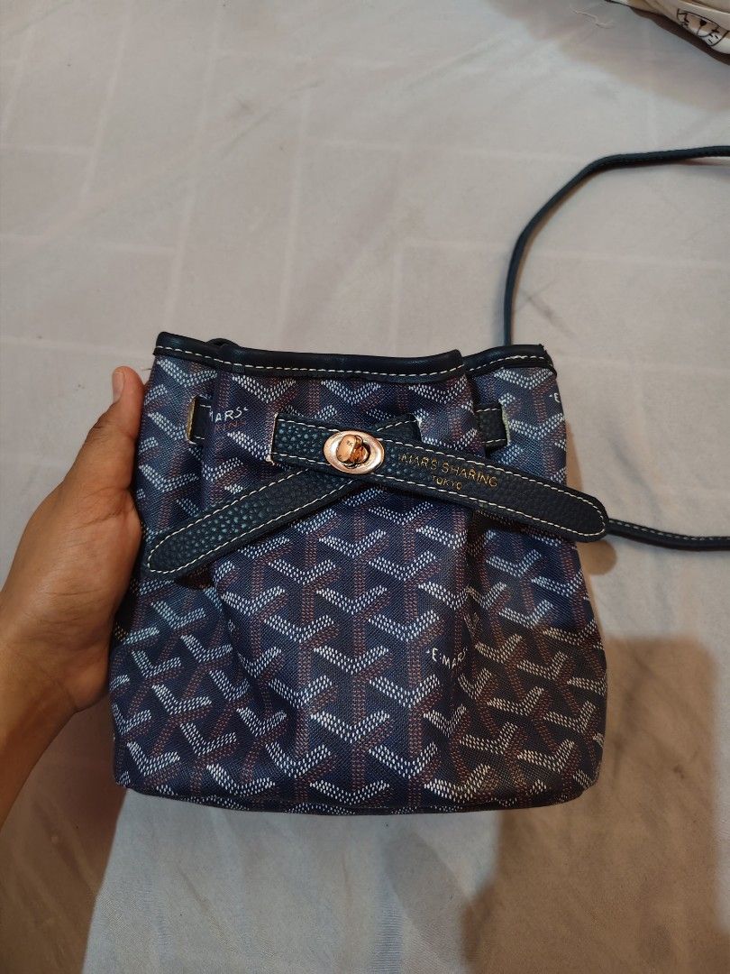 Mars sharing Tokyo mini sling (Category: Luxury Bags & Wallets) located in Manila. Submitted by dzm.ancn0 (Listing ID 1429172103, Image 2). Description: Mini Bucket sling in goyard monogram canvas branded by Mars sharing Tokyo (Japan brand) in good condition..