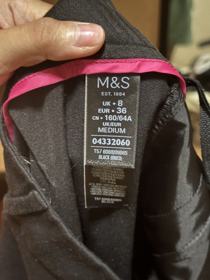 M&S Black Trousers (Category: Other Bottoms) located in Las Pinas. Submitted by tidyspaces (Listing ID 1429306052, Image 3). Description: Black Trousers (M&S) Size S Rfs: doesn’t fit me Las Pinas loc.