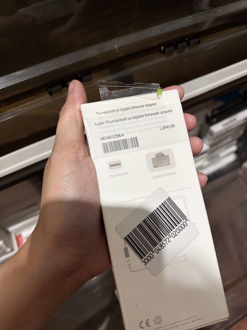 Original Apple Thunderbolt to Gigabit Ethernet Adaptor Adapter (Category: Cables & Adaptors) located in Manila. Submitted by razelysonn (Listing ID 1429312328, Image 3). Description: FIXED PRICE - below srp Location: Binondo.