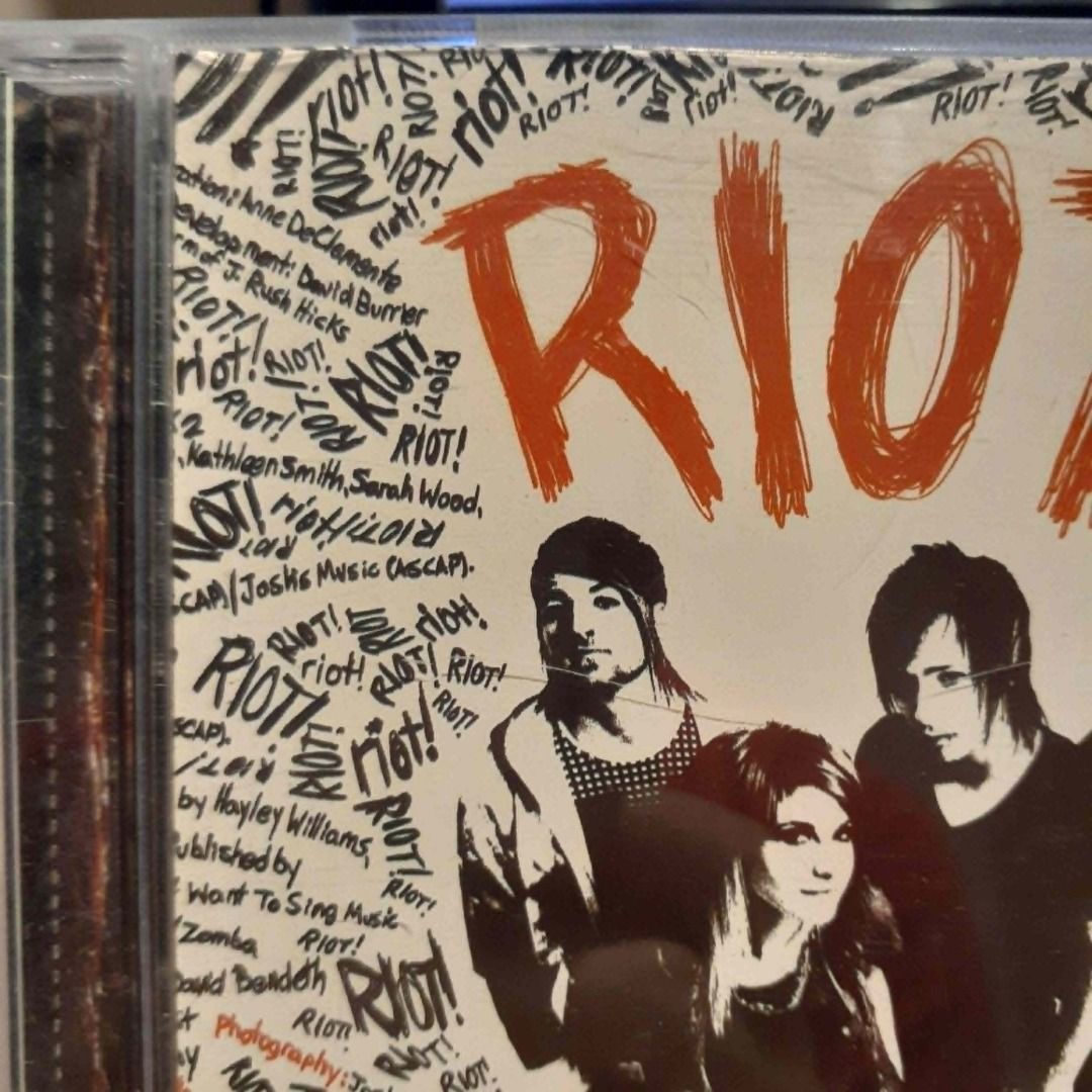 Paramore - Riot! Album CD (Category: CDs & DVDs) located in Antipolo. Submitted by bebandbeb (Listing ID 1299941439, Image 2). Description: Riot! album by Paramore! Unsealed. VG condition. Location: Antipolo MOP: Gcash MOD: Lalamove, LBC COP Delivery: Booking, Payment by Buyer Please settle payment within 24 hours For inquiries/concerns, PM me Cheers~.