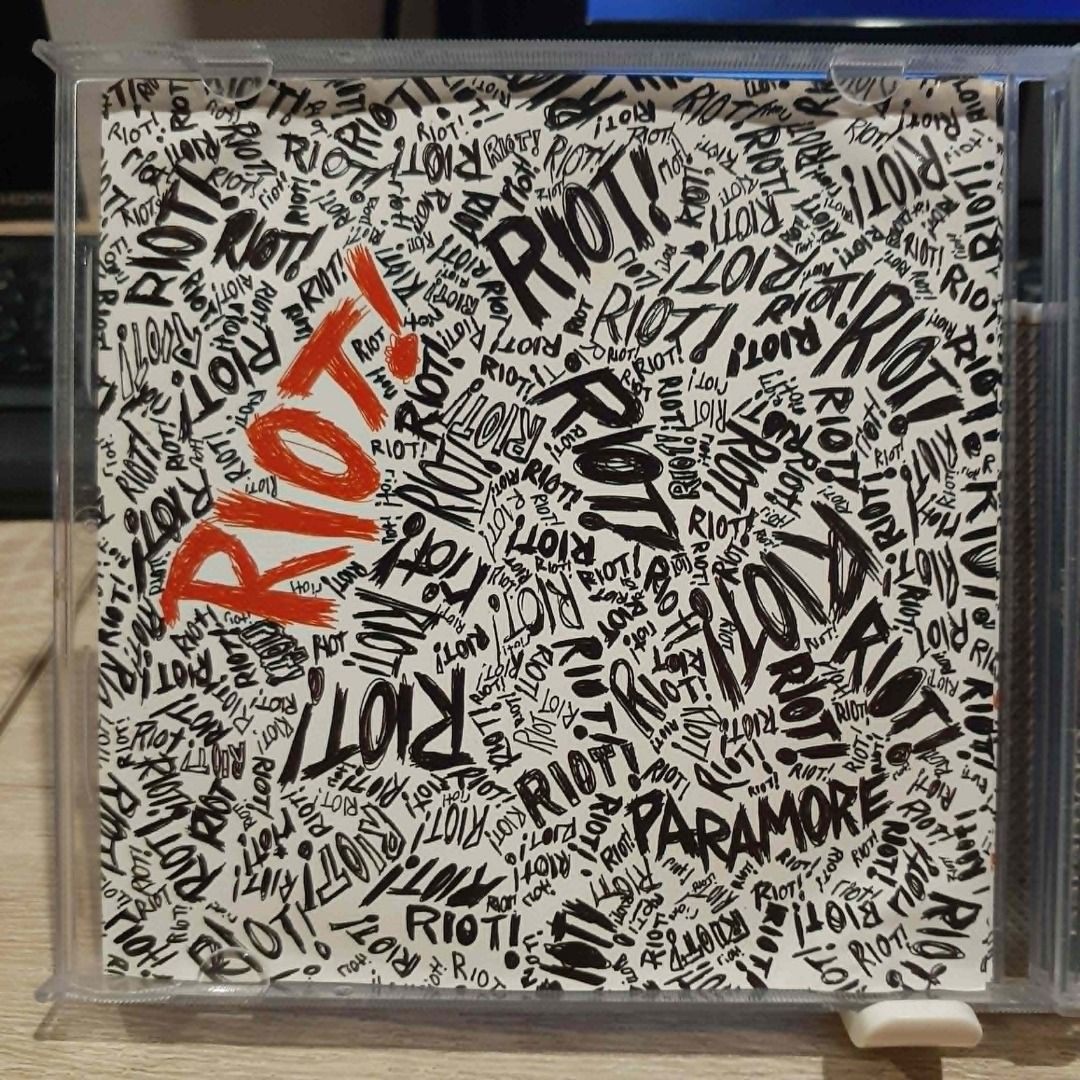 Paramore - Riot! Album CD (Category: CDs & DVDs) located in Antipolo. Submitted by bebandbeb (Listing ID 1299941439, Image 3). Description: Riot! album by Paramore! Unsealed. VG condition. Location: Antipolo MOP: Gcash MOD: Lalamove, LBC COP Delivery: Booking, Payment by Buyer Please settle payment within 24 hours For inquiries/concerns, PM me Cheers~.