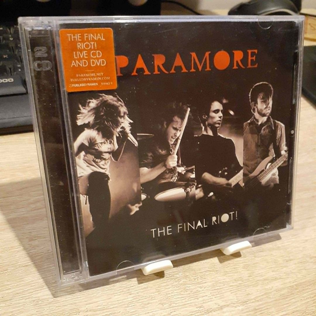 Paramore - The Final Riot! Album CD + DVD (Category: CDs & DVDs) located in Antipolo. Submitted by bebandbeb (Listing ID 1299776301, Image 1). Description: The Final Riot album by Paramore! Unsealed CD. VG condition. Location: Antipolo MOP: Gcash MOD: Lalamove, LBC COP Delivery: Booking, Payment by Buyer Please settle payment within 24 hours For inquiries/concerns, PM me Cheers~.