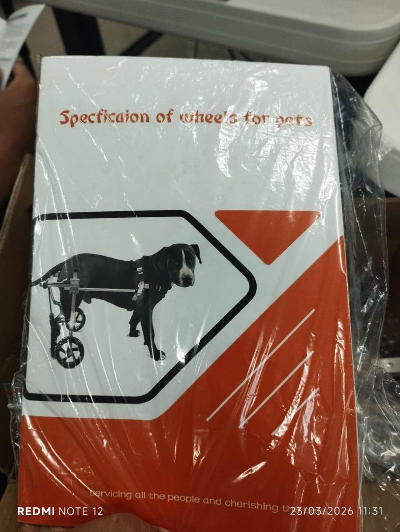 Pet Wheelchair for Hind Limbs (Category: Homes & Other Pet Accessories) located in Manila. Submitted by alexey_826 (Listing ID 1429184419, Image 3). Description: 🐶 Pet Wheelchair / Dog & Cat Mobility Cart — Adjustable 💰 Price: ₱1000 Size: XS (22cm-26cm) ✅ Adjustable stainless steel frame ✅ For dogs or cats with weak / injured hind legs ✅ Lightweight but sturdy ✅ Indoor & outdoor use ✅ Fully functional — ready to use ✅ Normal signs of usage ❤️ H