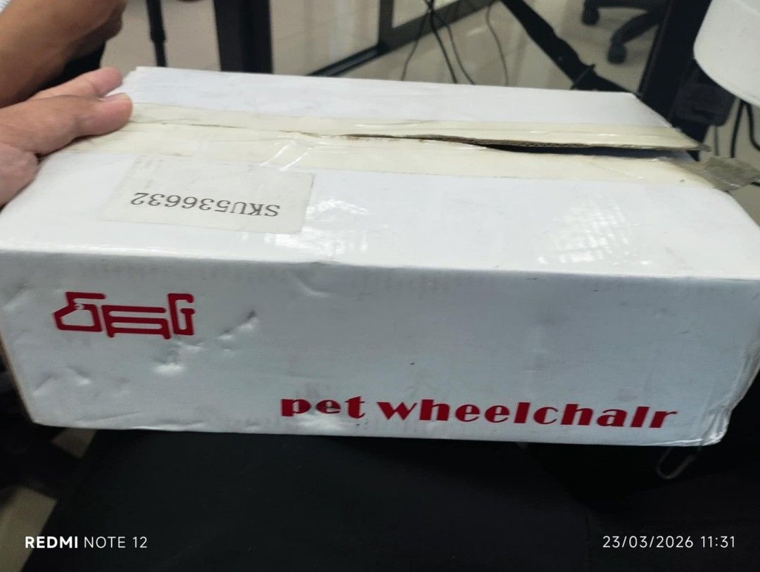 Pet Wheelchair for Hind Limbs (Category: Homes & Other Pet Accessories) located in Manila. Submitted by alexey_826 (Listing ID 1429184419, Image 1). Description: 🐶 Pet Wheelchair / Dog & Cat Mobility Cart — Adjustable 💰 Price: ₱1000 Size: XS (22cm-26cm) ✅ Adjustable stainless steel frame ✅ For dogs or cats with weak / injured hind legs ✅ Lightweight but sturdy ✅ Indoor & outdoor use ✅ Fully functional — ready to use ✅ Normal signs of usage ❤️ H