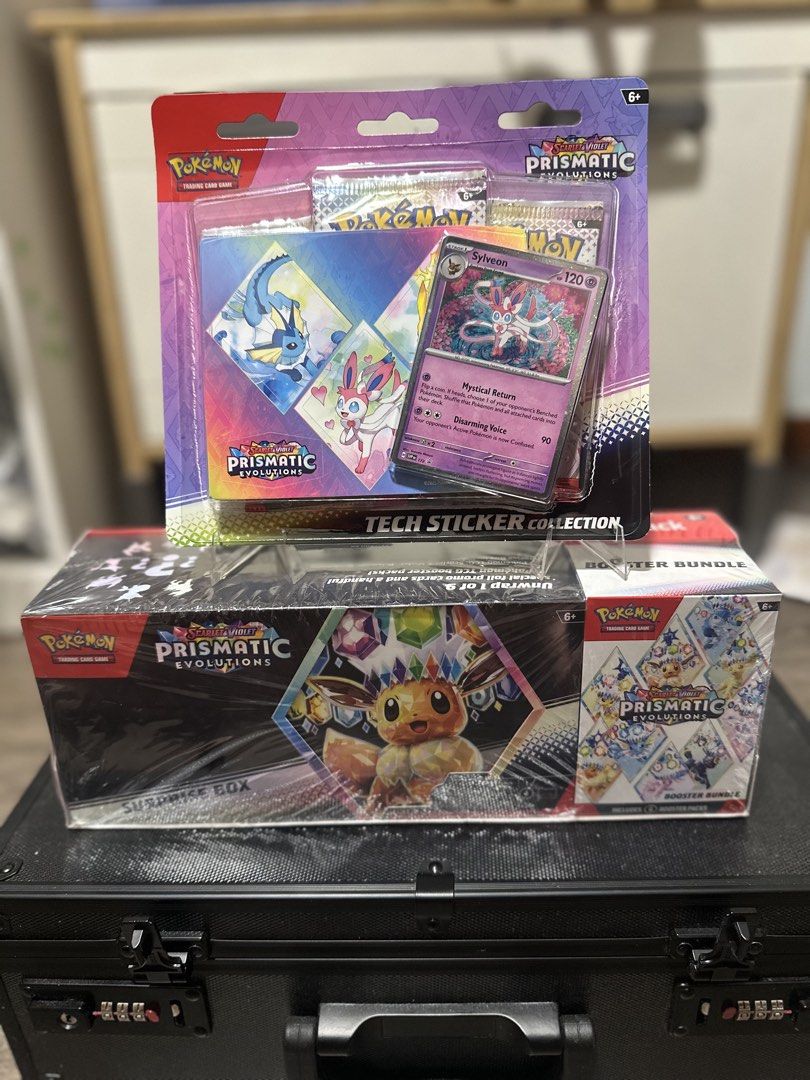 Pokemon Prismatic Evolutions surprise box + booster bundle &Tech ...