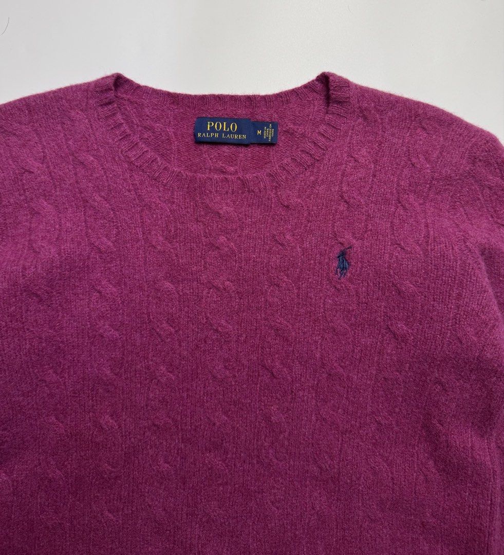 Polo Ralph Lauren - Wool Cable Knit Sweater (Category: Coats, Jackets and Outerwear) located in Caloocan City. Submitted by opulent.finds (Listing ID 1429178493, Image 2). Description: Medium womens Width: 19” Lenght: 24” Prestine condition No flaws.