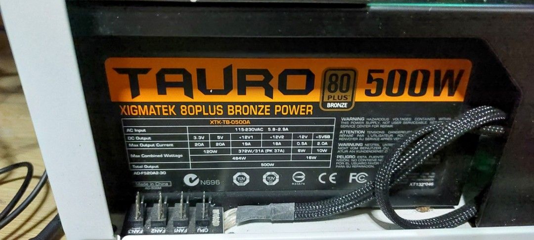 PSU 500w. 80plus413242522443468800