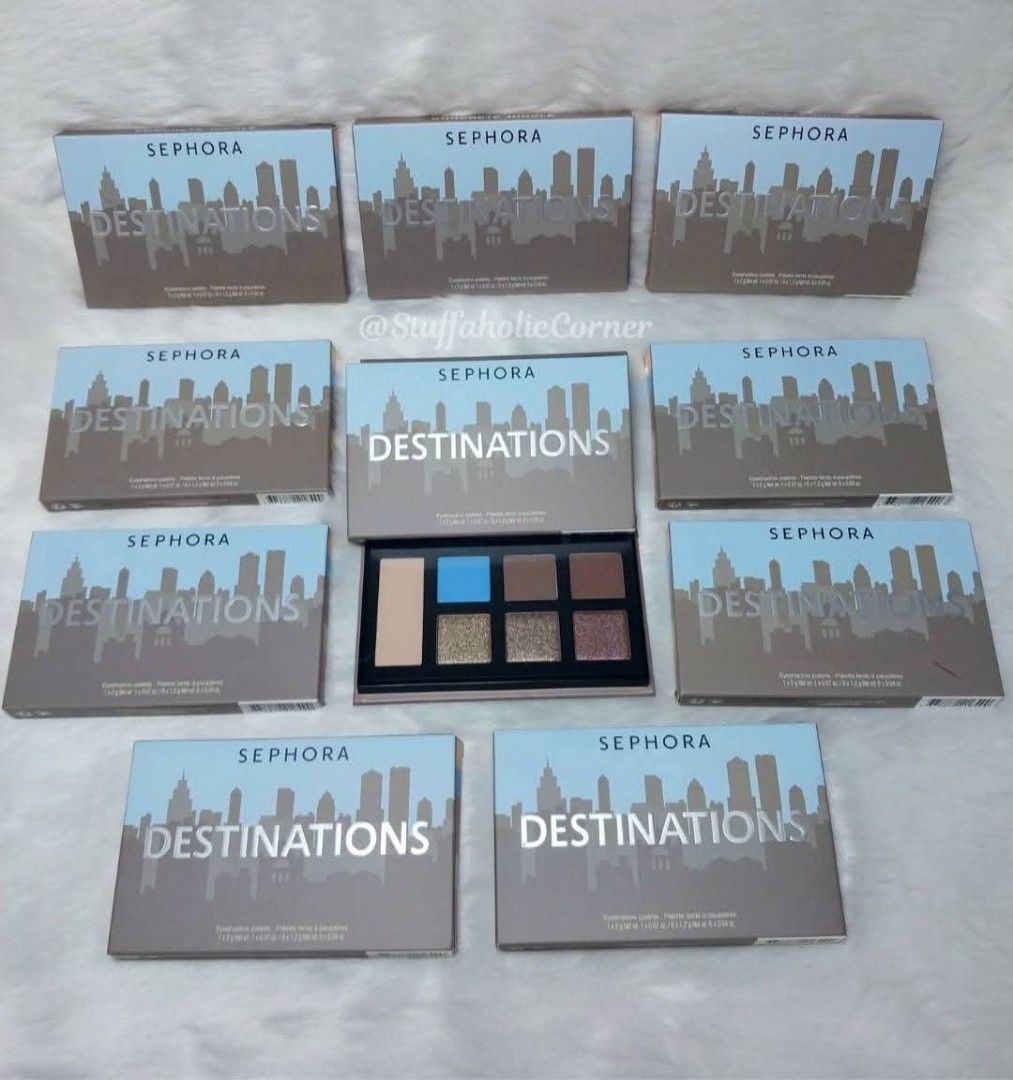 Sephora Destinations Eyeshadow Palette (Category: Makeup) located in Manila. Submitted by jl.stuffph (Listing ID 1429299411, Image 2). Description: 🥰SEPHORA DESTINATIONS EYESHADOW PALETTE 🥰 "CONCRETE JUNGLE" 🧿850.00 pesos 🥳 😍‼️AVAILABLE ON HAND‼️😍 ✨️ BRAND NEW & 💯 AUTHENTIC ✨️ Mode of Payment: 🧿GCASH 🧿BDO DISCLAIMER: Stuffaholic Corner is not affiliated or associated with any of the brands featured. All copyrights reserved to the origina