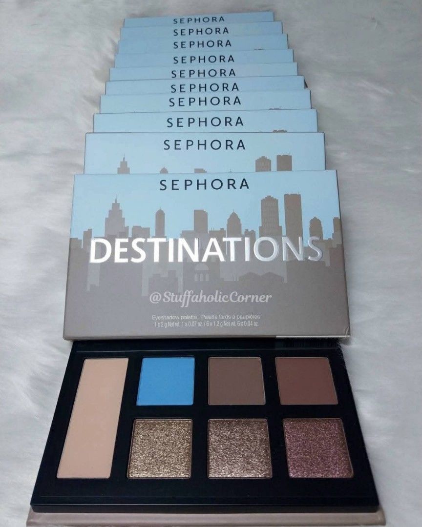 Sephora Destinations Eyeshadow Palette (Category: Makeup) located in Manila. Submitted by jl.stuffph (Listing ID 1429299411, Image 1). Description: 🥰SEPHORA DESTINATIONS EYESHADOW PALETTE 🥰 "CONCRETE JUNGLE" 🧿850.00 pesos 🥳 😍‼️AVAILABLE ON HAND‼️😍 ✨️ BRAND NEW & 💯 AUTHENTIC ✨️ Mode of Payment: 🧿GCASH 🧿BDO DISCLAIMER: Stuffaholic Corner is not affiliated or associated with any of the brands featured. All copyrights reserved to the origina