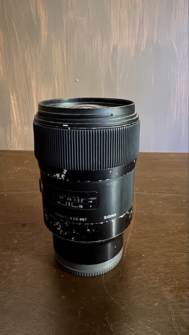 Sigma 35mm f/1.4 for Sony (Category: Cameras) located in Manila. Submitted by benjohilar96129 (Listing ID 1429234414, Image 1). Description: Selling my Sigma 35mm 1.4 for Sony. Needs cleaning if you're particular. Switced to video full time don't need it anymore. Item is in Iloilo City.