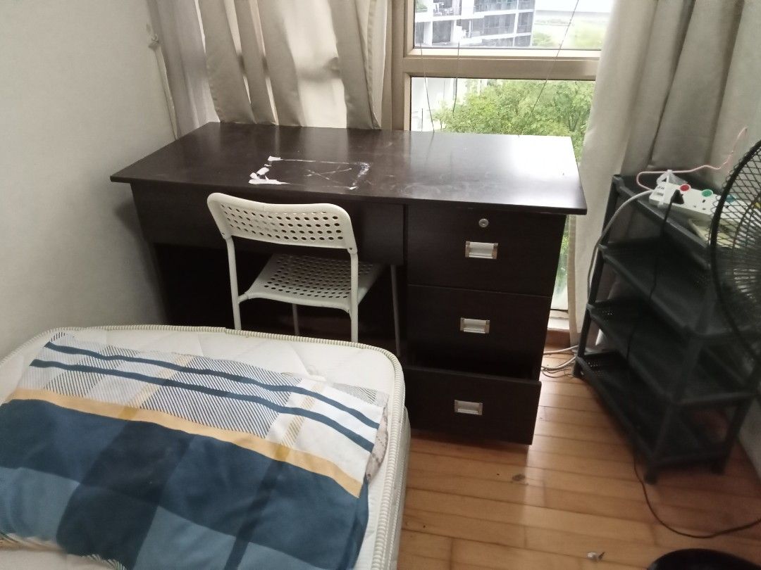 Study Table (Category: Tables & Sets) located in Singapore. Submitted by 21residences (Listing ID 1429283714, Image 3). Description: study table and chairs to give away pick up at regent park condo 31 march 9am to 5pm thanks.