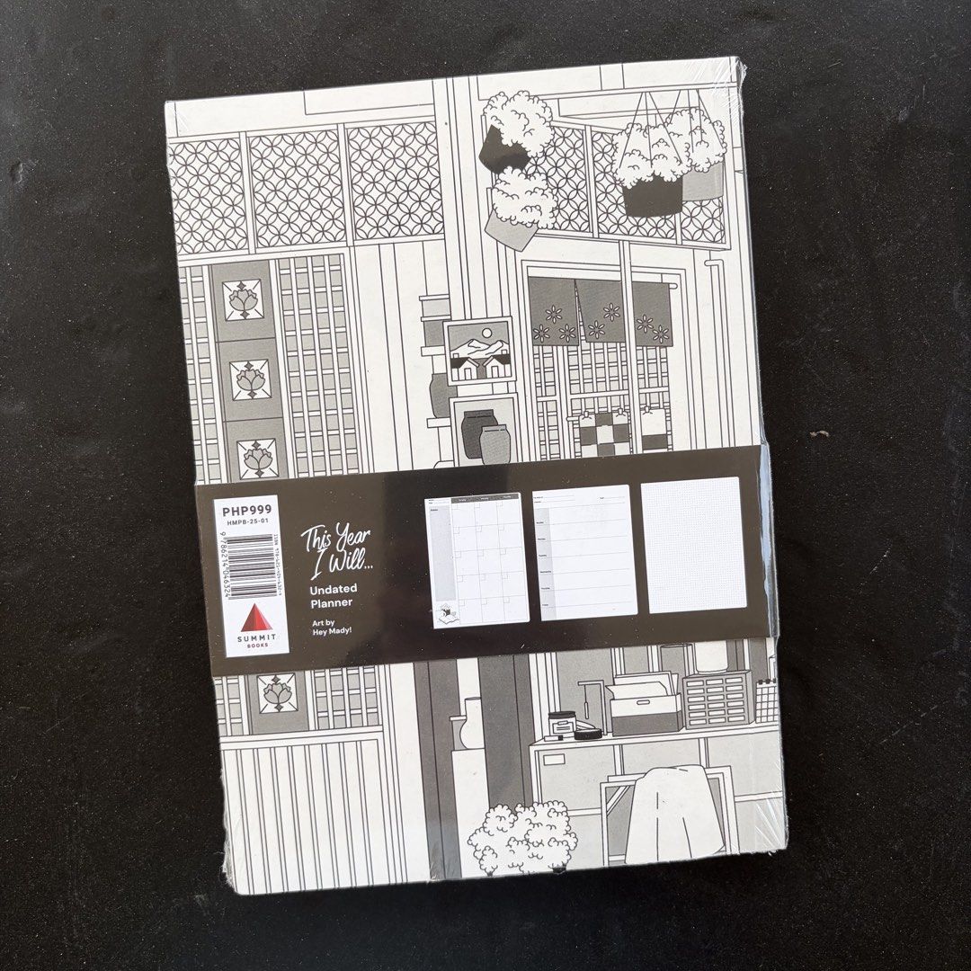 Summit Media’s This Year I Will Undated Planner (Category: Storybooks) located in Quezon City. Submitted by nikknacks (Listing ID 1429264360, Image 2). Description: This planner created by Summit Books in collaboration with Filipina artist, Hey Mady, offers a safe space for you to choose your own path—and change route if you must—until you find your way. All you have to find the courage to say to yourself: This year I will... The year ahead is ra