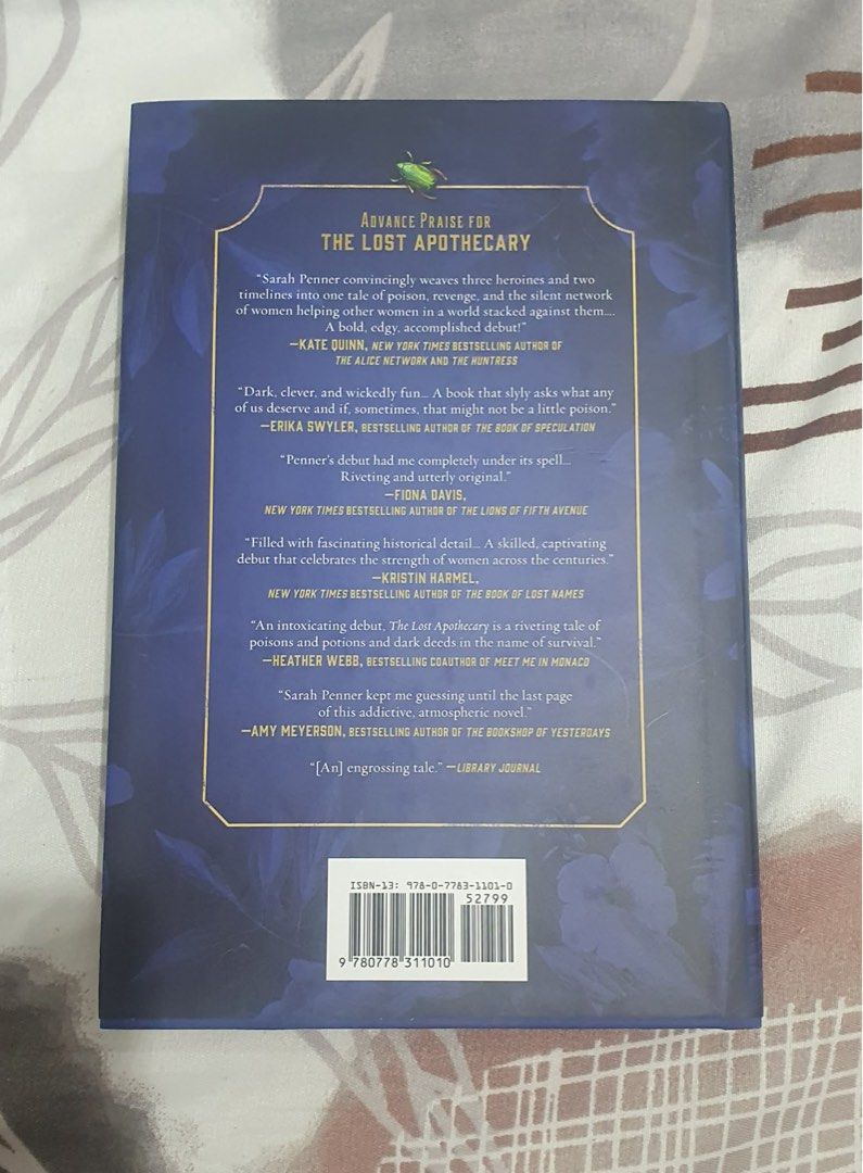 The Lost Apothecary by Sarah Penner (Category: Storybooks) located in Manila. Submitted by hyacinthleah (Listing ID 1429191503, Image 2). Description: The Lost Apothecary by: Sarah Penner Hardbound No issues (no foxing) .
