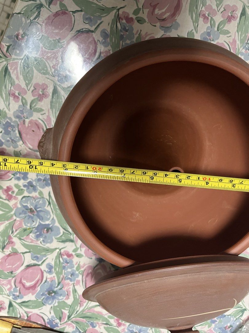 Vintage Brown Ceramic Cooking Pot with Lid497382486662850562
