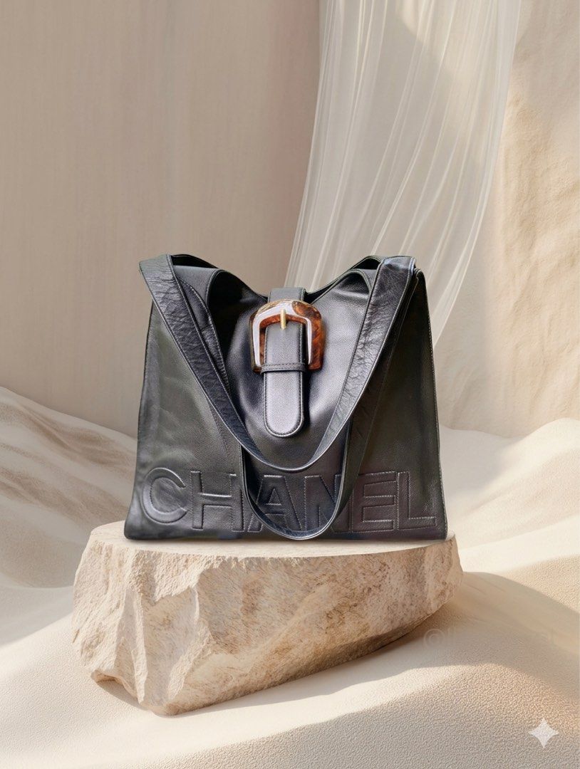 Vintage chan.el CC Hobo Bag (Category: Luxury Bags & Wallets) located in Taytay. Submitted by thepearllabph (Listing ID 1429212779, Image 3). Description: Vintage Chanel Hobo Tote * Not guaranteed authentic, I don't have certificate of authenticity to prove *Appearance 9/10 Color: black Model/Circa: 60-70s Material: leather Pattern: CC Size: large Origin: Lining: leather Closure: magnetic lock Hardwares: gold Compartments: 2 compartments, 1 inner