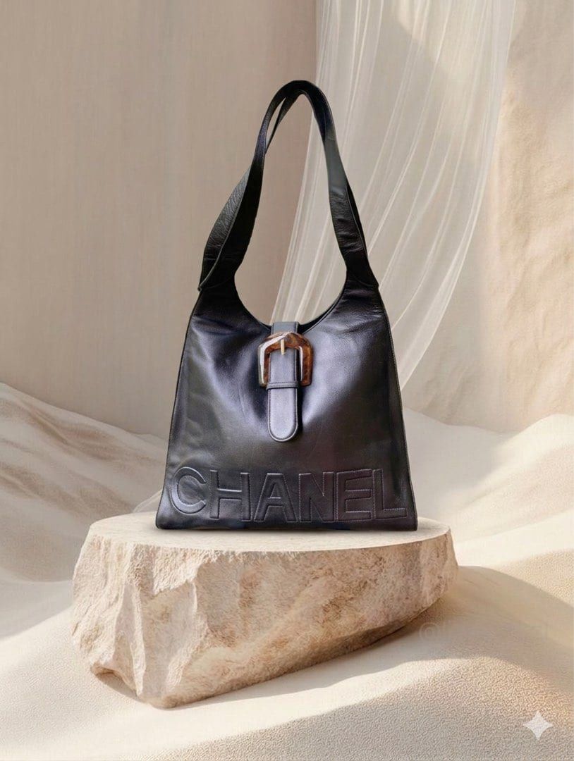 Vintage chan.el CC Hobo Bag (Category: Luxury Bags & Wallets) located in Taytay. Submitted by thepearllabph (Listing ID 1429212779, Image 1). Description: Vintage Chanel Hobo Tote * Not guaranteed authentic, I don't have certificate of authenticity to prove *Appearance 9/10 Color: black Model/Circa: 60-70s Material: leather Pattern: CC Size: large Origin: Lining: leather Closure: magnetic lock Hardwares: gold Compartments: 2 compartments, 1 inner