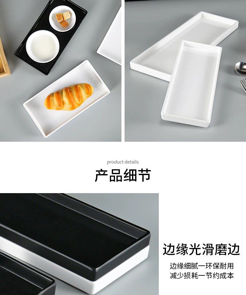 White Rectangular Serving Plate (Category: Other Kitchenware & Tableware) located in Singapore. Submitted by cel96123 (Listing ID 1429182406, Image 3). Description: Elegant white rectangular serving plate. Features a wood grain texture. Dimensions: 20.5cm x 10.5cm x 2.1cm. Perfect for serving snacks, appetizers, or as a decorative piece. Durable and easy to clean..