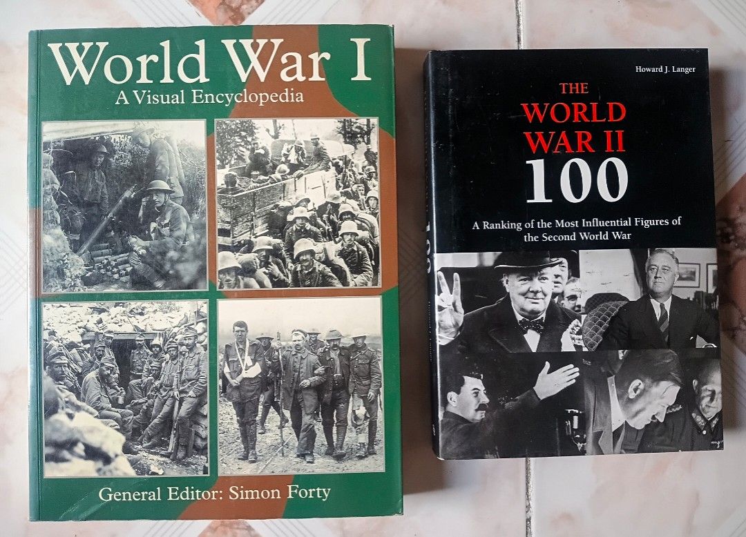 World War I and World War II Preloved Books (Category: Storybooks) located in Quezon City. Submitted by viaramirez (Listing ID 1427389136, Image 1). Description: P 2,500.00 for the 2 books Almost new condition,complete pages, shipping or pickup SF charged to buyer, Commonwealth QC.