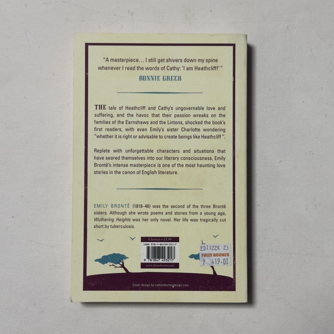 Wuthering Heights by Emily Brontë (Category: Storybooks) located in Las Pinas. Submitted by aercael (Listing ID 1429330551, Image 2). Description: creased spine mop: gcash.