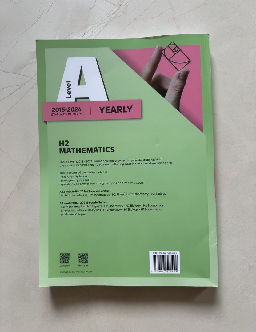 Letterboxing Math A Level H2 Mathematics Yearly Examination Papers, Hobbies & Toys, Books ...