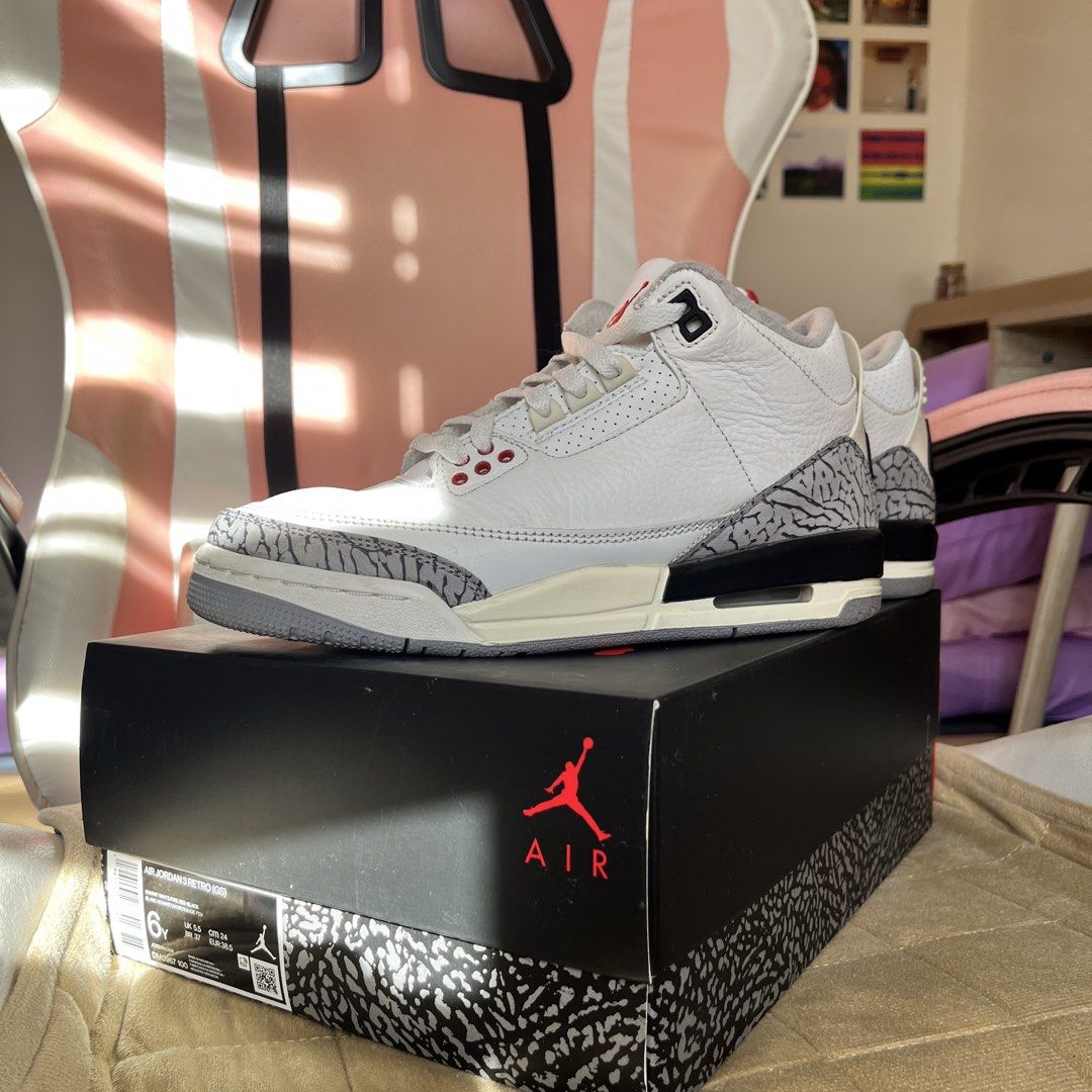 Air Jordan 3 Retro White Cement (Category: Sneakers) located in San Pedro. Submitted by tinybubbless (Listing ID 1429405434, Image 3). Description: bought sa titan website w/ receipt still negotiable don’t hesitate to offer 6y uk 5.5 cm 24 eur 38.5.