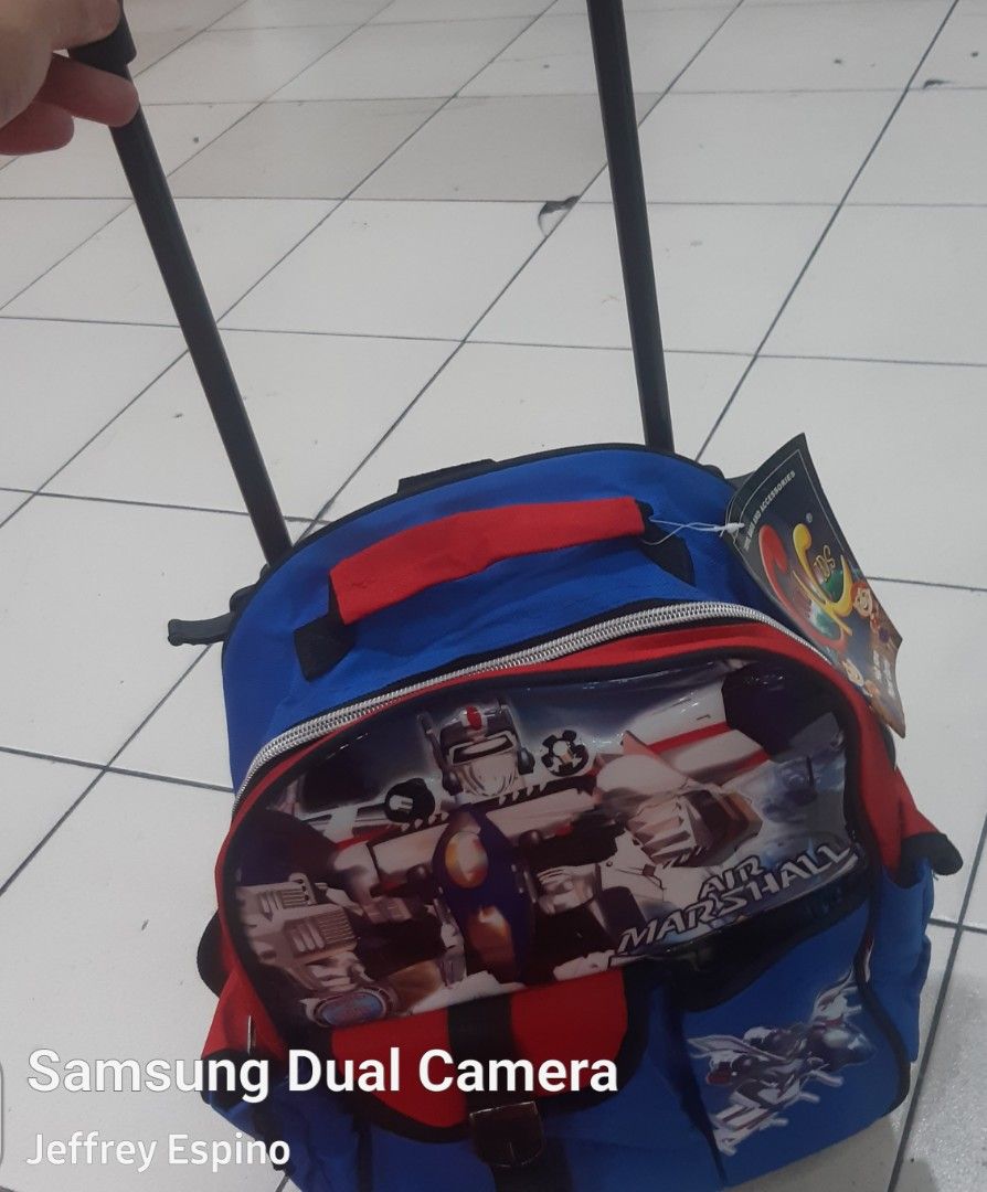 Air Marshall Rolling Backpack with trolley (Category: Backpacks) located in Quezon City. Submitted by jeffreyespino (Listing ID 1429338450, Image 1). Description: Original Price: Php749 We accept cash, GCash / Maya 09152688298, 09989968742, Gotyme, BPI, BDO, LBC, Cebuana Lhuiler, MLhuiler and Palawan Express payments. For faster transaction sms us thru 09989968742 Deliver / pick up thru Grab, Lalamove etc. Shipping via JRS Express or LBC (deliver