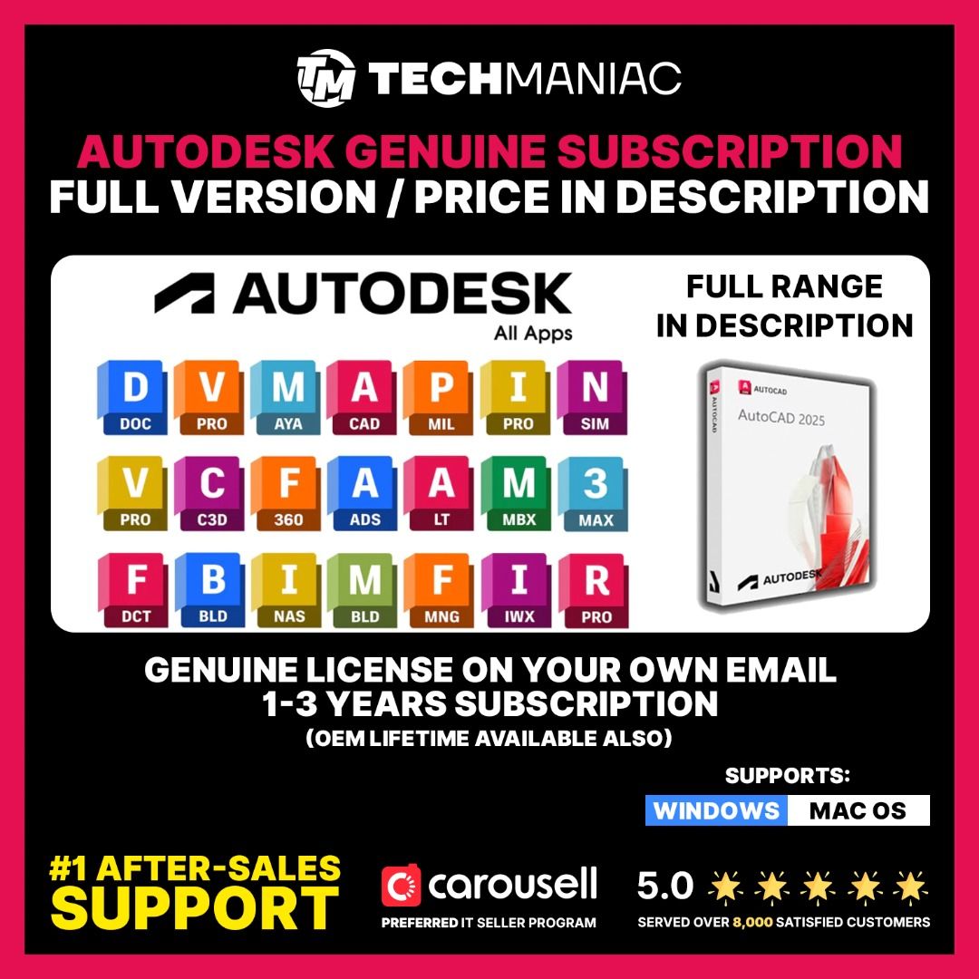 Autodesk 2026 Genuine Subscription | AutoCAD, Revit, 3ds Max, Maya ...