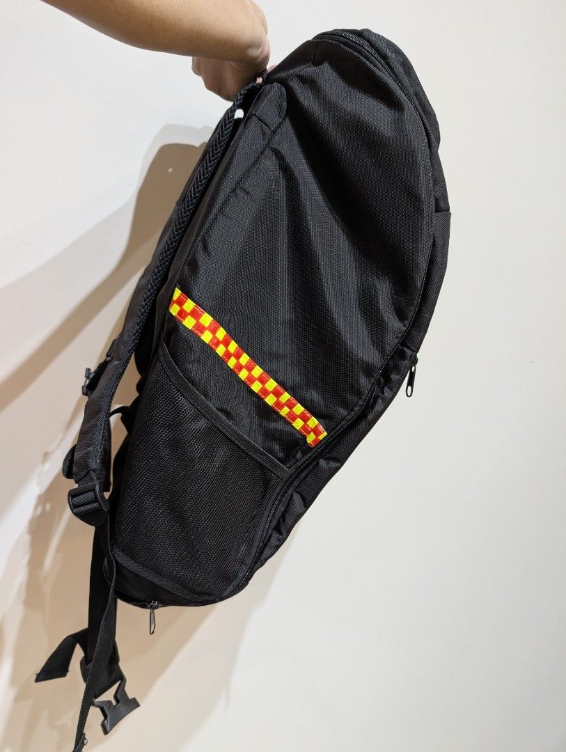 Black Backpack (Category: Backpacks) located in Singapore. Submitted by _allmustgo_ (Listing ID 1429463021, Image 3). Description: - Black backpack - Brand: The Life Saving Force - Features reflective design - Durable material - Spacious interior.