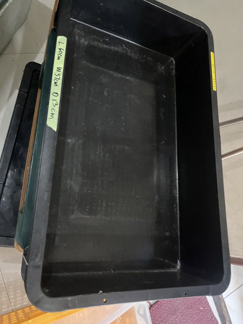 Black Plastic Storage Box half crate bin (Category: Storage Boxes & Baskets) located in Pasay City. Submitted by beye01 (Listing ID 1429473248, Image 2). Description: Japan surplus. No cover. Hard plastic. Please check out my other items for sale. Thank you..