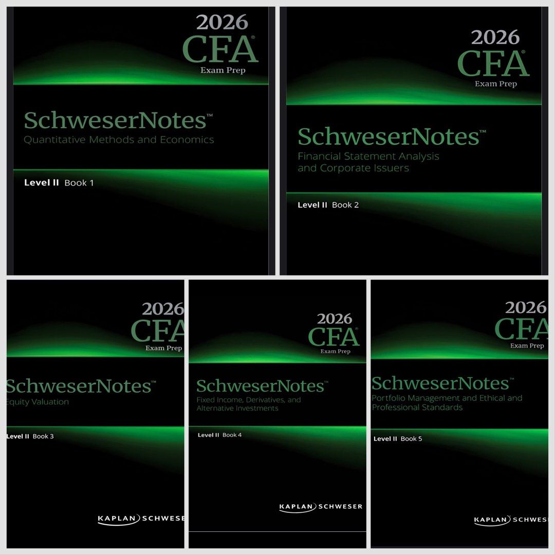 CFA 2026 | Cfa2025 | level2 | Kaplan Schweser Notes Exam Prep Level 2 ...