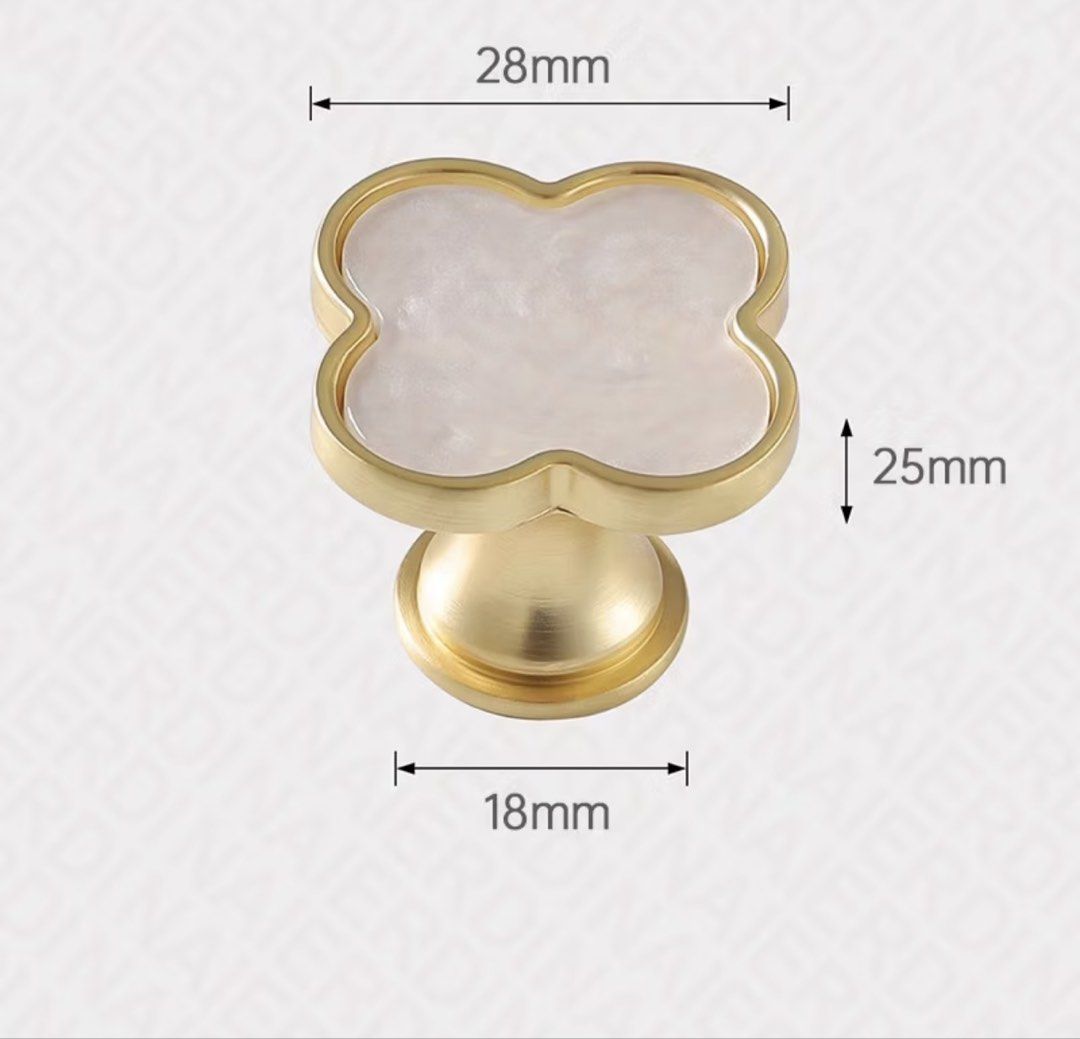 Clover Cabinet Knobs (Category: Shelves, Cabinets & Racks) located in Puchong. Submitted by deenaaaa (Listing ID 1429475602, Image 2). Description: Nordic Gold Black Furniture Handles Bathroom Indoor Kitchen Drawer Knob Hallway Cabinet Pull Door Wardrobe Dresser 4 in pink 1 in white.