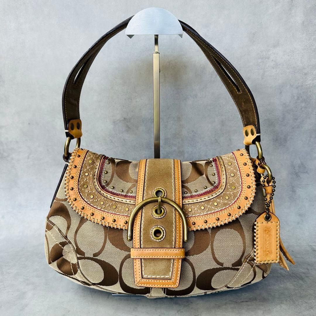 バッグ COACH Soho Studs Braided Shoulder Bag COACH Soho Studs Braided Shoulder Bag