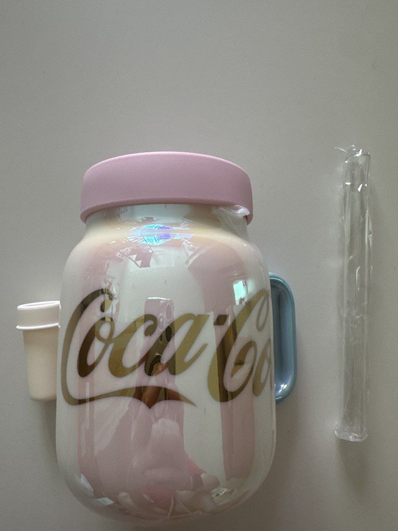 Coca-Cola Iridescent Mug with Straw
