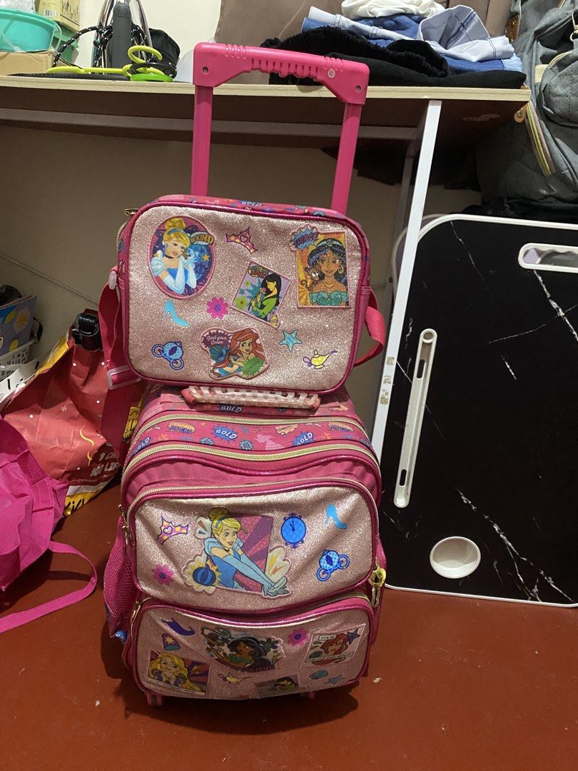 Disney Princess School Bag (Category: Strollers) located in Binan City. Submitted by lagunaxpreloved (Listing ID 1429499959, Image 1). Description: Need wash lang po :) no major issues .