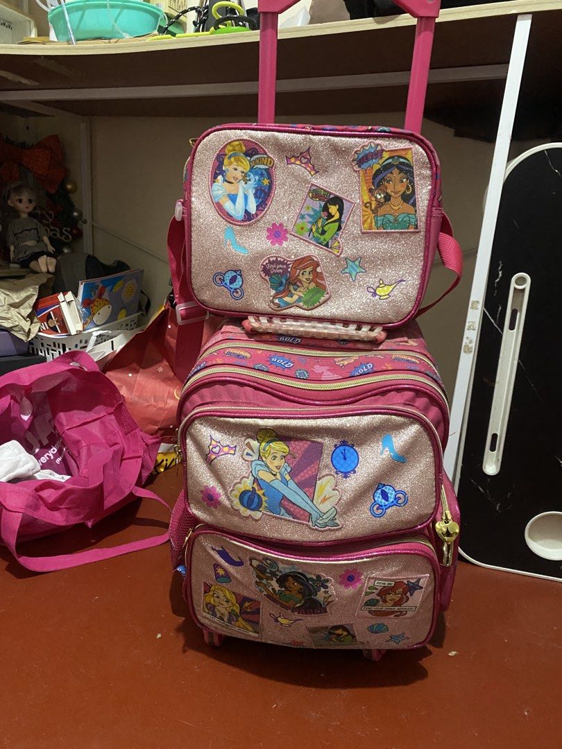 Disney Princess School Bag (Category: Strollers) located in Binan City. Submitted by lagunaxpreloved (Listing ID 1429499959, Image 2). Description: Need wash lang po :) no major issues .
