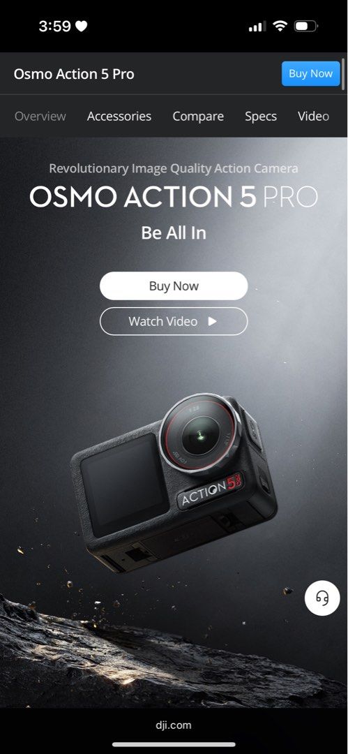 DJI action 5 pro standard (Category: Video Cameras) located in Marikina City. Submitted by n.parrel (Listing ID 1429498624, Image 1). Description: - DJI Osmo Action 5 Pro - 4nm High-Performance Chip - Wi-Fi 6.0 & USB 3.0 for High-Speed Transfer - Professional Air Pressure Gauge/Water Pressure Gauge - DJI OsmoAudio™ Connectivity Ecosystem -with SD card 256 gb RFS: will buy camera instead Send msg for the actual camera Meet up: Marikina, BGC, QC.