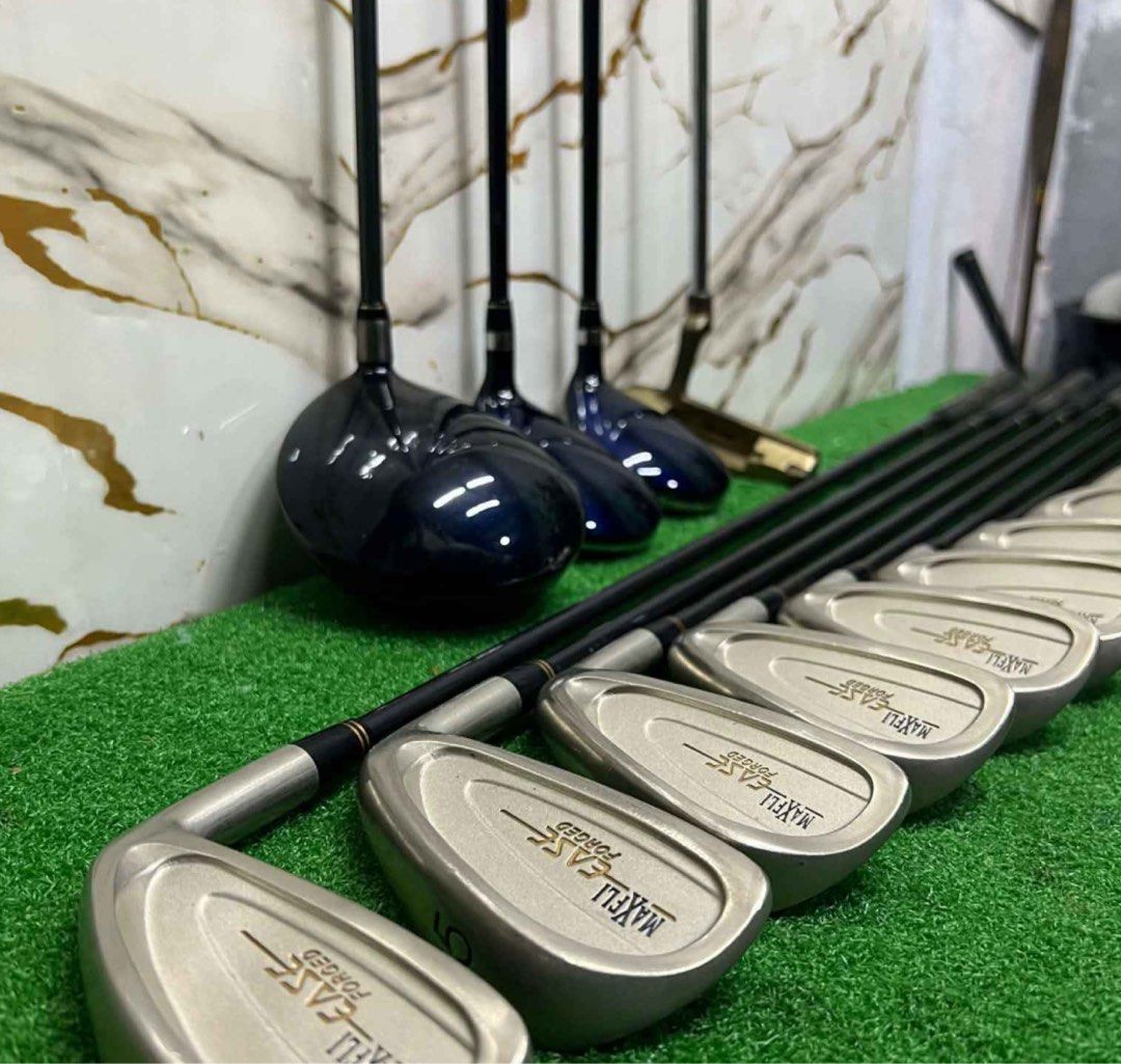 Dunlop Maxfli Golf Set for Men (Category: Golf) located in Manila. Submitted by takemystuffbuymystuff (Listing ID 1429470585, Image 3). Description: Putter: Mizuno Blade Type Putter Irons: Dunlop Maxfli 4,5,6,7,8,9,PW,AW,SW Graphite Shaft Regular Flex Woods: Mactec MacGregor 7&9 woods Regular Flex Driver: PRGR Titanium Forged Face 10.5 degree Regular Flex Bag: Maruman Conductor Golf Bag all zippers working and no issue .
