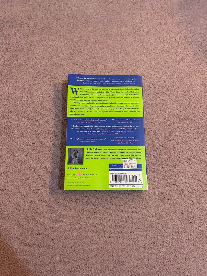 Everything I know about love by Dolly Alderton (Category: Storybooks) located in Quezon City. Submitted by hercee (Listing ID 1429384696, Image 2). Description: .