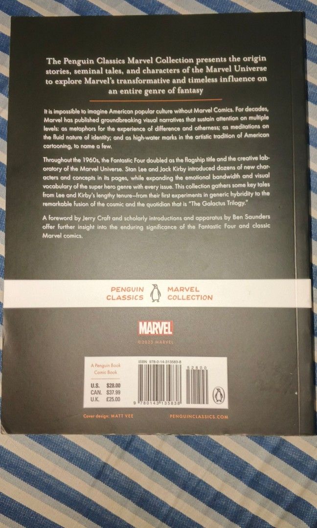 Fantastic Four Penguin Classics Marvel Collection Comics (Category: Comics & Manga) located in Cebu City. Submitted by batman_219 (Listing ID 1429480834, Image 2). Description: Copy of the Fantastic Four Penguin Classics Marvel Collection comic book. It features the work of Stan Lee and Jack Kirby. The book includes a foreword by Jerry Craft and an introduction by Ben Saunders. It is part of the Marvel Collection..