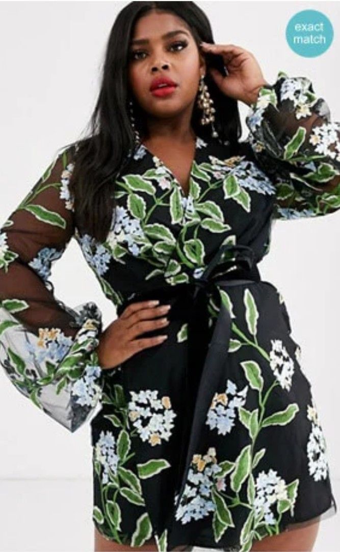 Floral Embroidered Wrap Dress (Category: Dresses) located in Cavite. Submitted by haileyetc. (Listing ID 1429390944, Image 1). Description: super nice casual dress high quality .