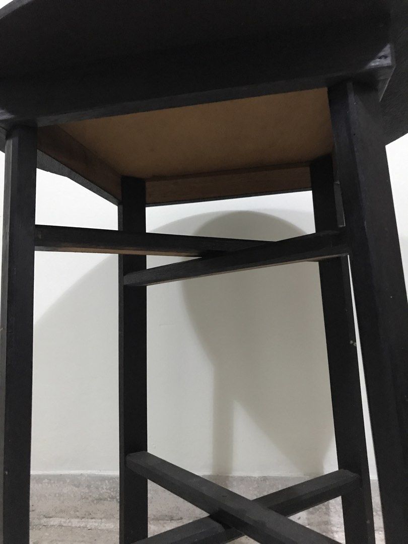 Foldable Table (Category: Tables & Sets) located in Kuala Lumpur. Submitted by -acme- (Listing ID 1429411836, Image 3). Description: Vintage Occasional Foldable Table. Material: Solid foldable wood frame and wood top. Size: 59.5cm (Diameter) x 69cm (H) Condition: Minor chip on table top surface (see picture) COD; preferably at Amcorp Mall on Sunday only. .