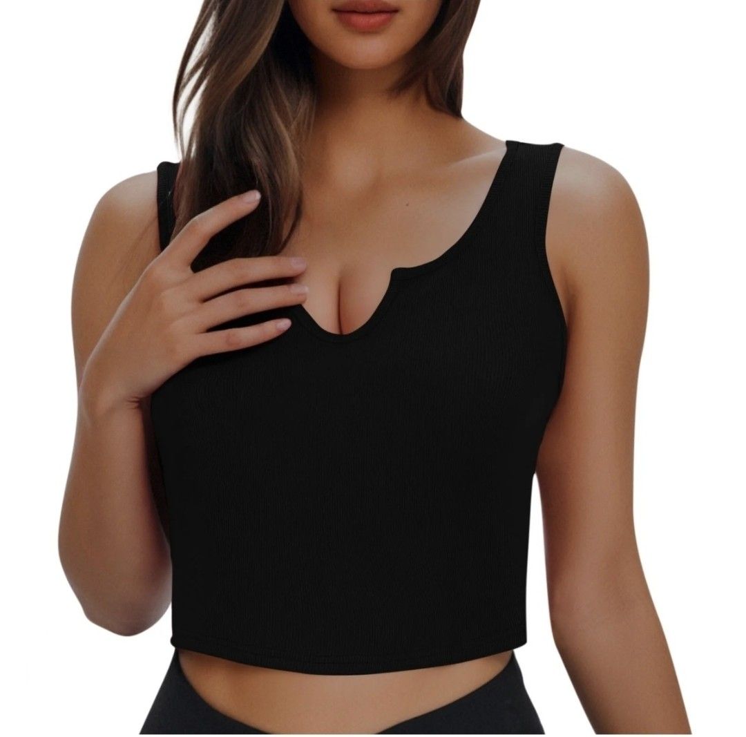 Forever 21 Crop Top (Category: Others Tops) located in Quezon City. Submitted by rowem (Listing ID 1429469242, Image 2). Description: Stylish crop tops from Forever 21. Available in three colors: light gray, black, and gray. Features a flattering V-neck design and a scalloped hem. Perfect for pairing with high-waisted bottoms. These tops are brand new with tags..
