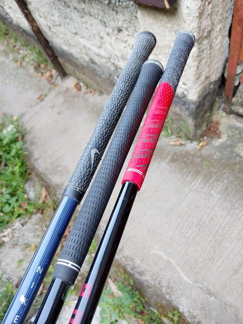 Golf Driver Set - Nike, Yamaha, OnOff, PRGR (Category: Golf) located in Cagayan de Oro. Submitted by sellerdan3 (Listing ID 1429342578, Image 3). Description: Set of golf drivers including Nike, Yamaha, OnOff, and PRGR brands. The Nike driver is a 400 model with a 9.5 loft. The Yamaha driver is an inpres X model. The OnOff driver has a volume of 405cc. The PRGR driver is a TRX-X 370 model with a 10.5 loft. Shafts include Tour AD and NS Pro GT-500