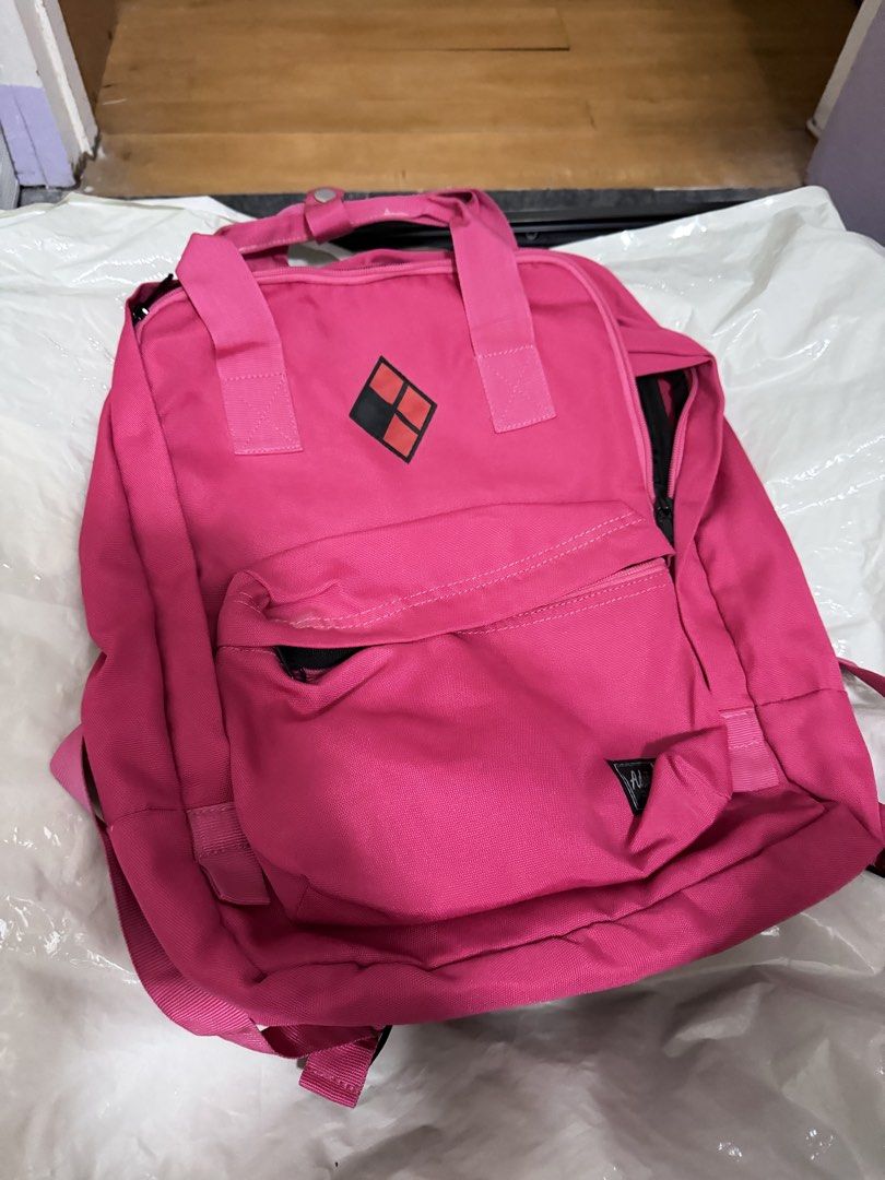 HARLEY QUINN ADVENTURE BACKPACK (Category: Backpacks) located in Manila. Submitted by onlyccabello (Listing ID 1429436797, Image 1). Description: HARLEY QUINN ADVENTURE BACKPACK 💯 authentic bought in official adventure store good condition fits 15in laptops used only 5 times max and stored already rfs need urgent funds pm for inquiries .