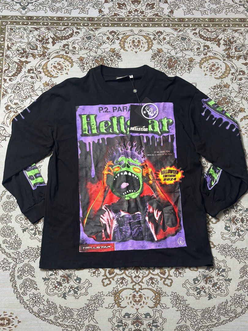 Hellstar Halloween Edition Long Sleeve Shirt (Category: Tshirts & Polo Shirts ) located in Baao. Submitted by _garmentts (Listing ID 1429409617, Image 1). Description: Size: S-XL 100% Brand New With Plastic Bag Dm for more details📩 .