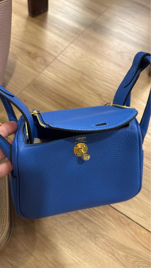 Hermes Lindy Mini Bag - Blue (Category: Luxury Bags & Wallets) located in Quezon City. Submitted by syogrl (Listing ID 1429452989, Image 1). Description: Royal Blue Very nice in actual Brand new Height: 4.72 inches / 12 cm Width: 7.87 inches / 20 cm Depth: 3.54 inches / 9 cm Handle Drop: 2.76 inches / 7 cm Shoulder Strap Drop Max: 21.65 inches / 55 cm.