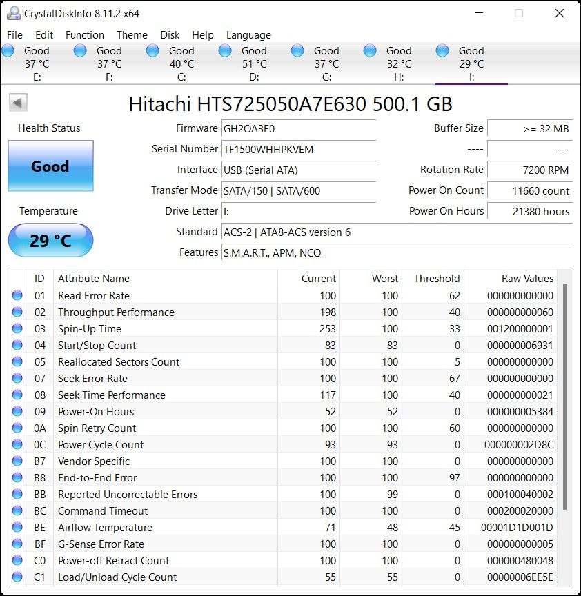 HGST 2.5" SATA HDD 500GB445935392686100481