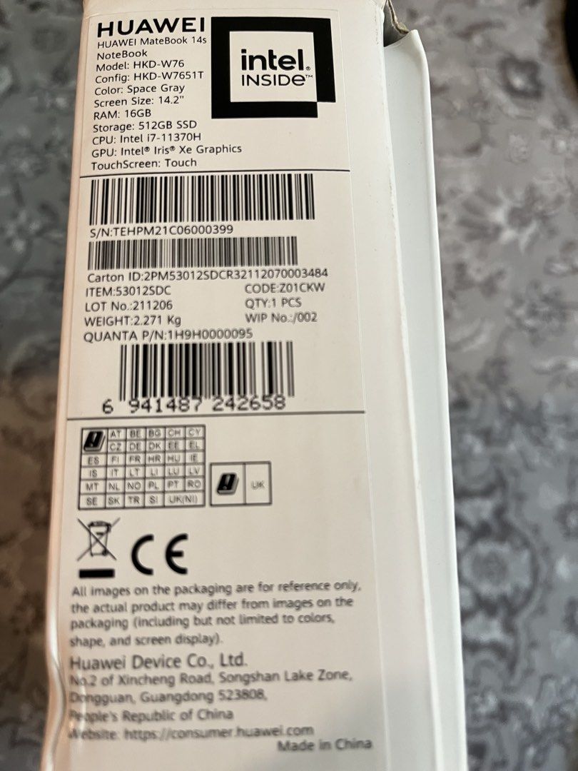 Huawei MateBook 14s Space Gray Laptop (Category: Laptops & Notebooks) located in San Juan City. Submitted by 14nikmd (Listing ID 1429380132, Image 2). Description: .